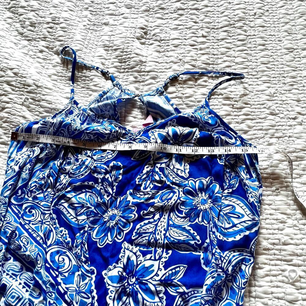 Lilly Pulitzer dusk shorts romper blue and white size S - Picture 7 of 15